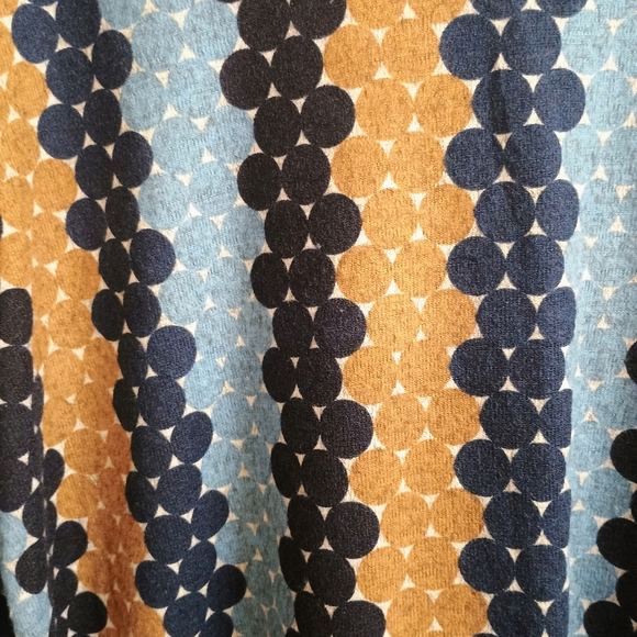 Charming Blue and Brown Patterned Blouse - Picture 4 of 5
